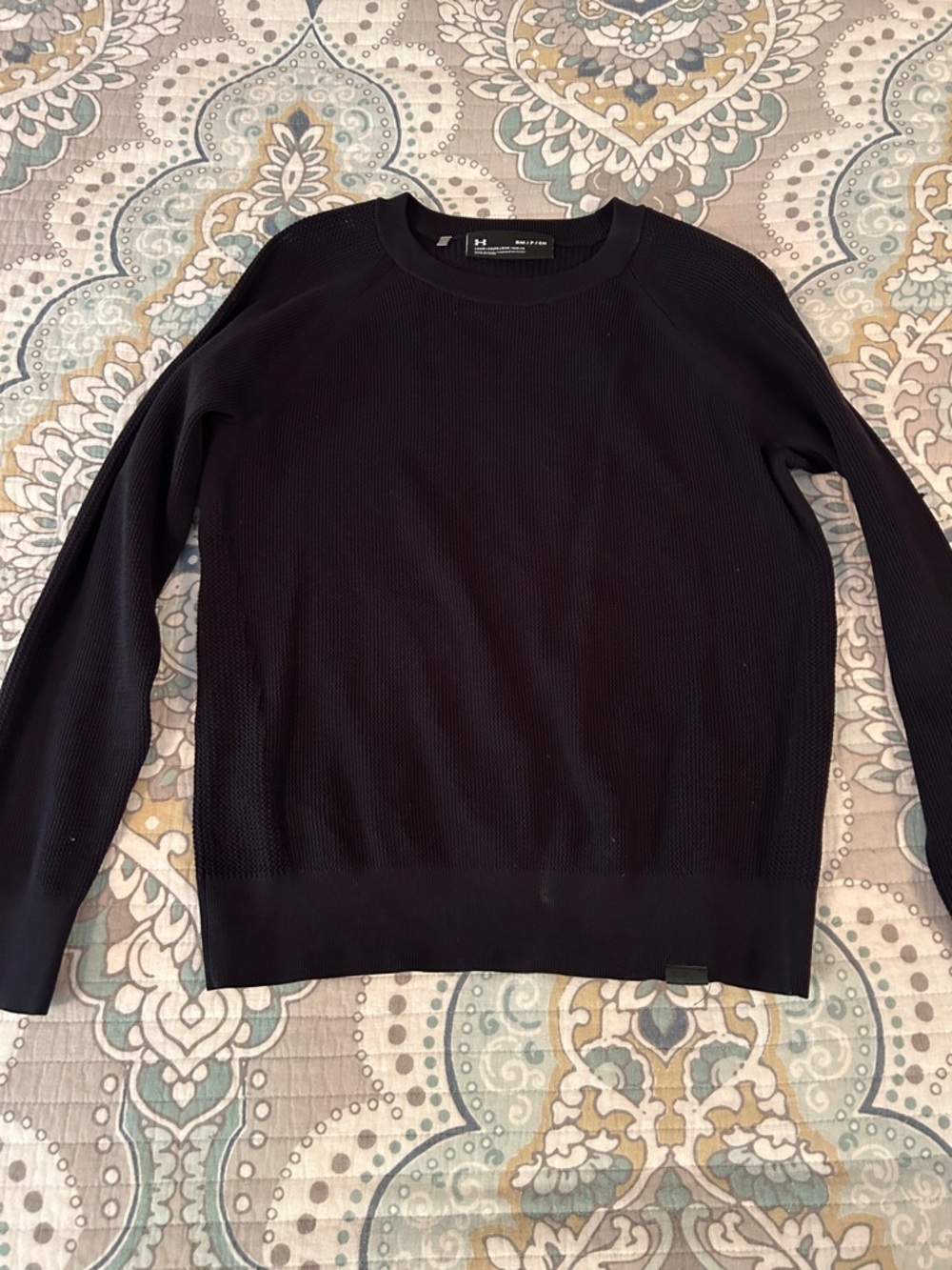 Under Armour Black Lightweight Knit Crewneck Pullover